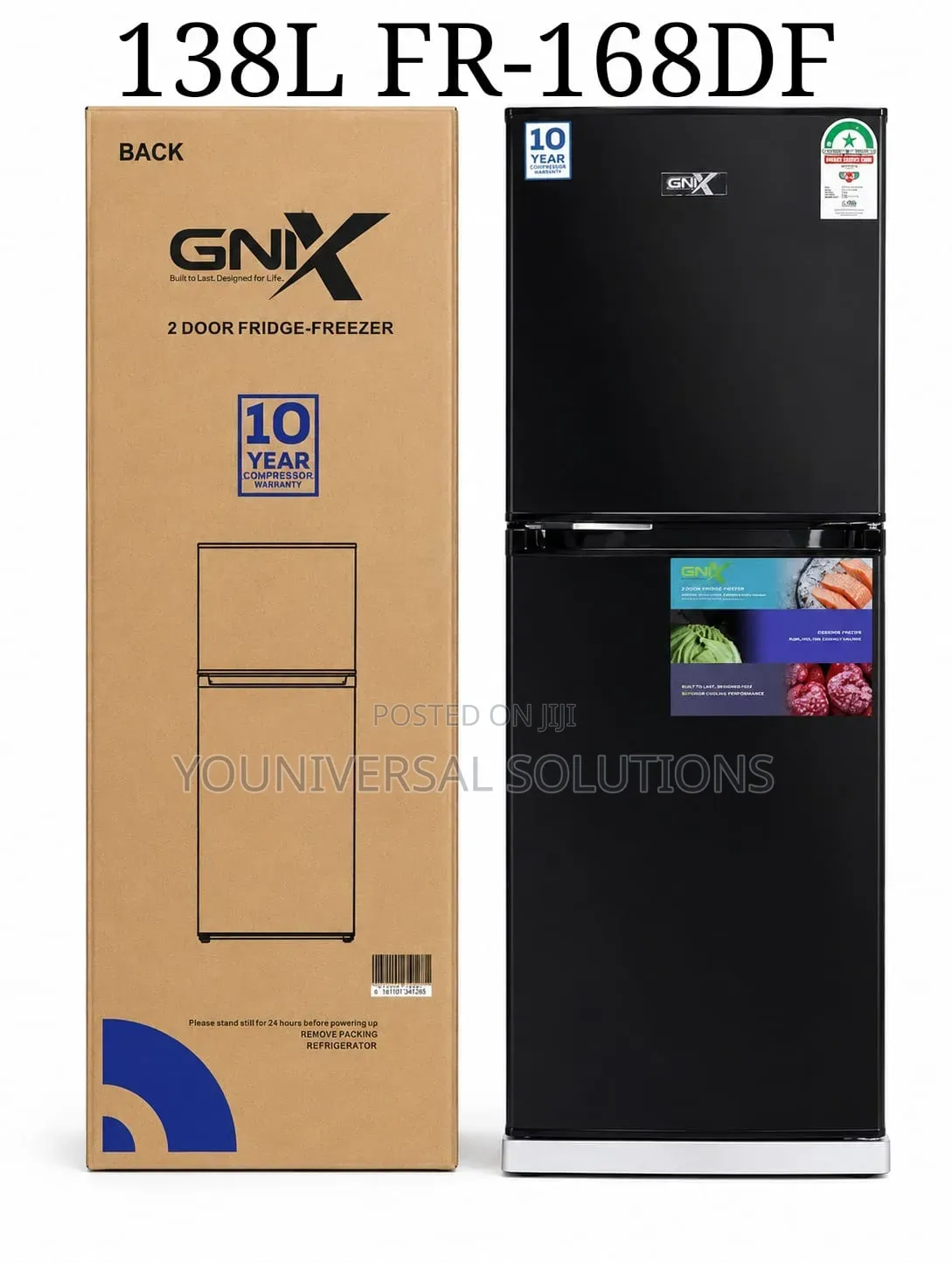 138Litres GNIX FR-168DF Double Door Refrigerator