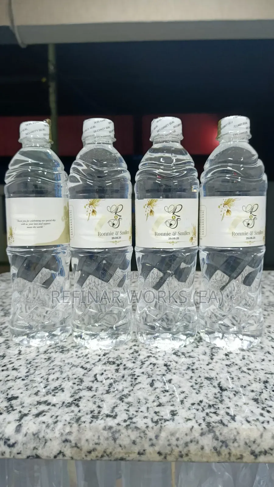 Oxidane Branded Bottled Water for Weddings, Events Companies