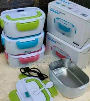 *Electric Lunch Box , Blue Green and Orange