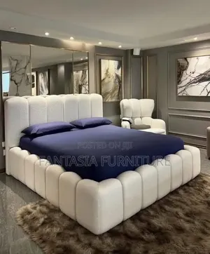 6 by 6 Cream Bubble Bed + Free Delivery