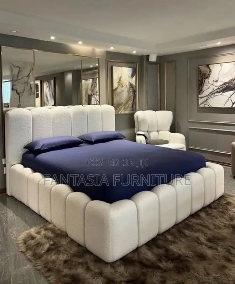 6 by 6 Cream Bubble Bed + Free Delivery