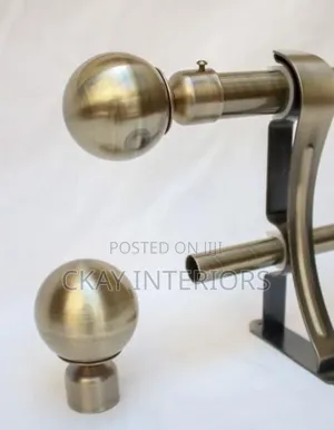Elegance in Powder Coated Antic Gold and Black Finials