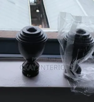Elegance in Powder Coated Antic Gold and Black Finials