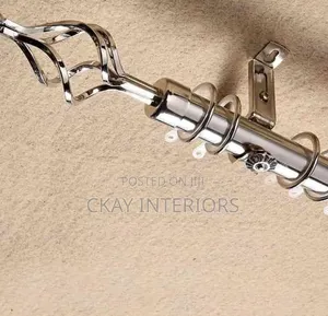 2m Single and Double Adjustable Window Curtain Rods