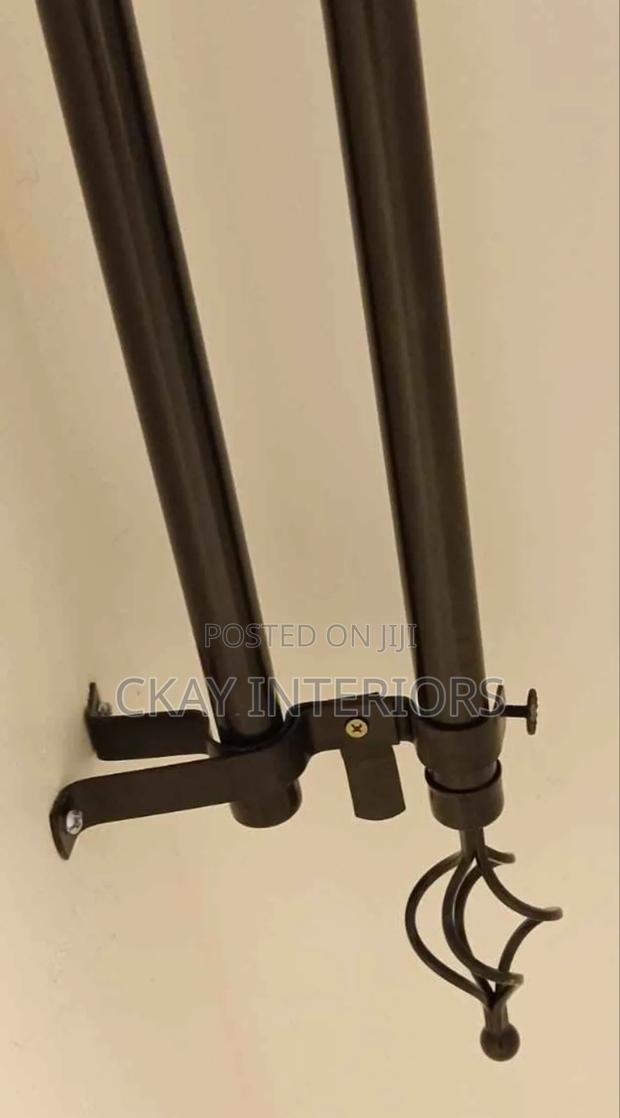2m Single and Double Adjustable Window Curtain Rods - thumbnail 2