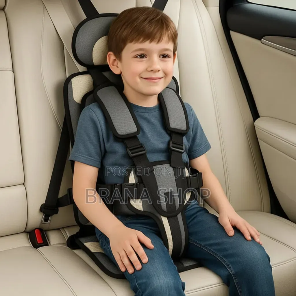 Stylish Grey Baby Safety Seat – Foldable Travel Design