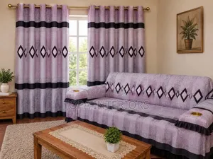 Green Tree-Flowered Window Curtains for Living Room Windows