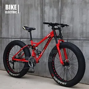 Rugged Red Fat Tyre Mountain Bike – 26-Inch Adventure Bicycle 