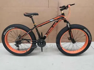 Bold Orange Fat Tyre Mountain Bike – Strong 26-Inch Bicycle 