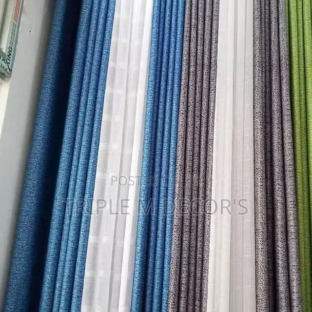 Durable Easy-Wash Textured Gunia Window Curtains