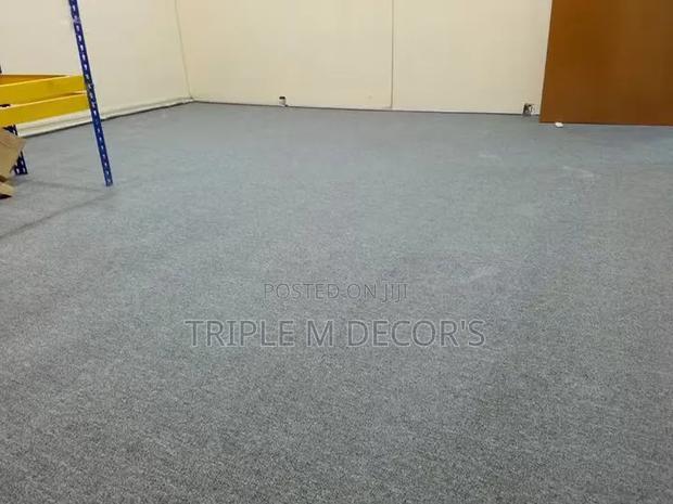 Grey 4mm Delta Wall to Wall Office Carpet - main view