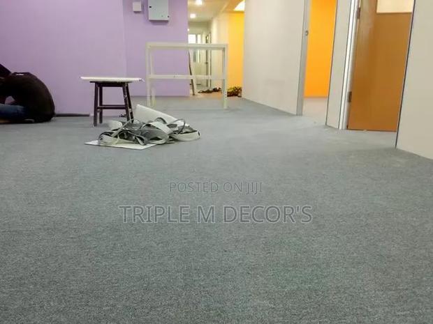 Grey 4mm Delta Wall to Wall Office Carpet - thumbnail 3
