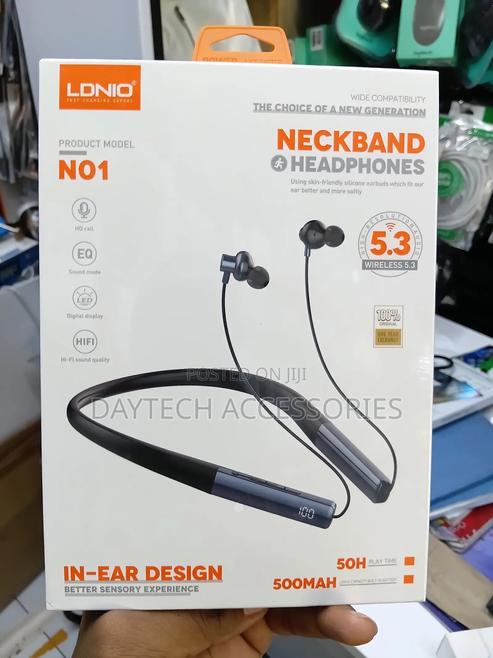 LDNIO NO1 Neckband Wireless Bluetooth Headset - Black