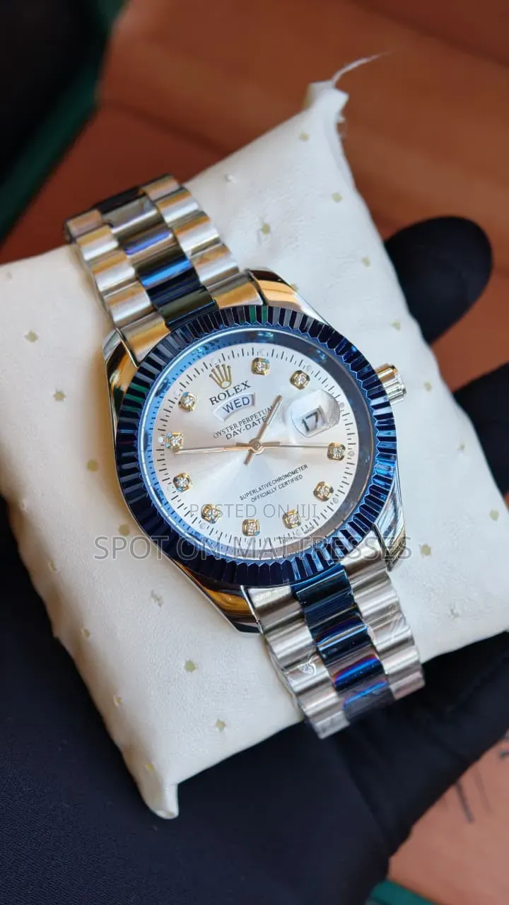 Affordable Rolex Gents Watch. Gold/Silver/Black/Blue.