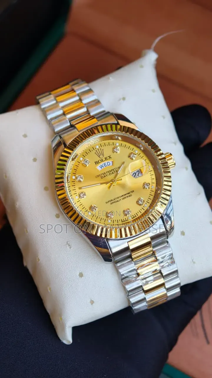 Affordable Rolex Gents Watch. Gold/Silver/Black/Blue.