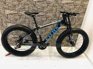 Sporty Blue Fat Tyre Bicycle – Strong Outdoor Mountain Bike 
