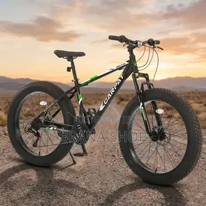 Bold Black Fat Tyre Mountain Bike – Rugged 26-Inch Bicycle 