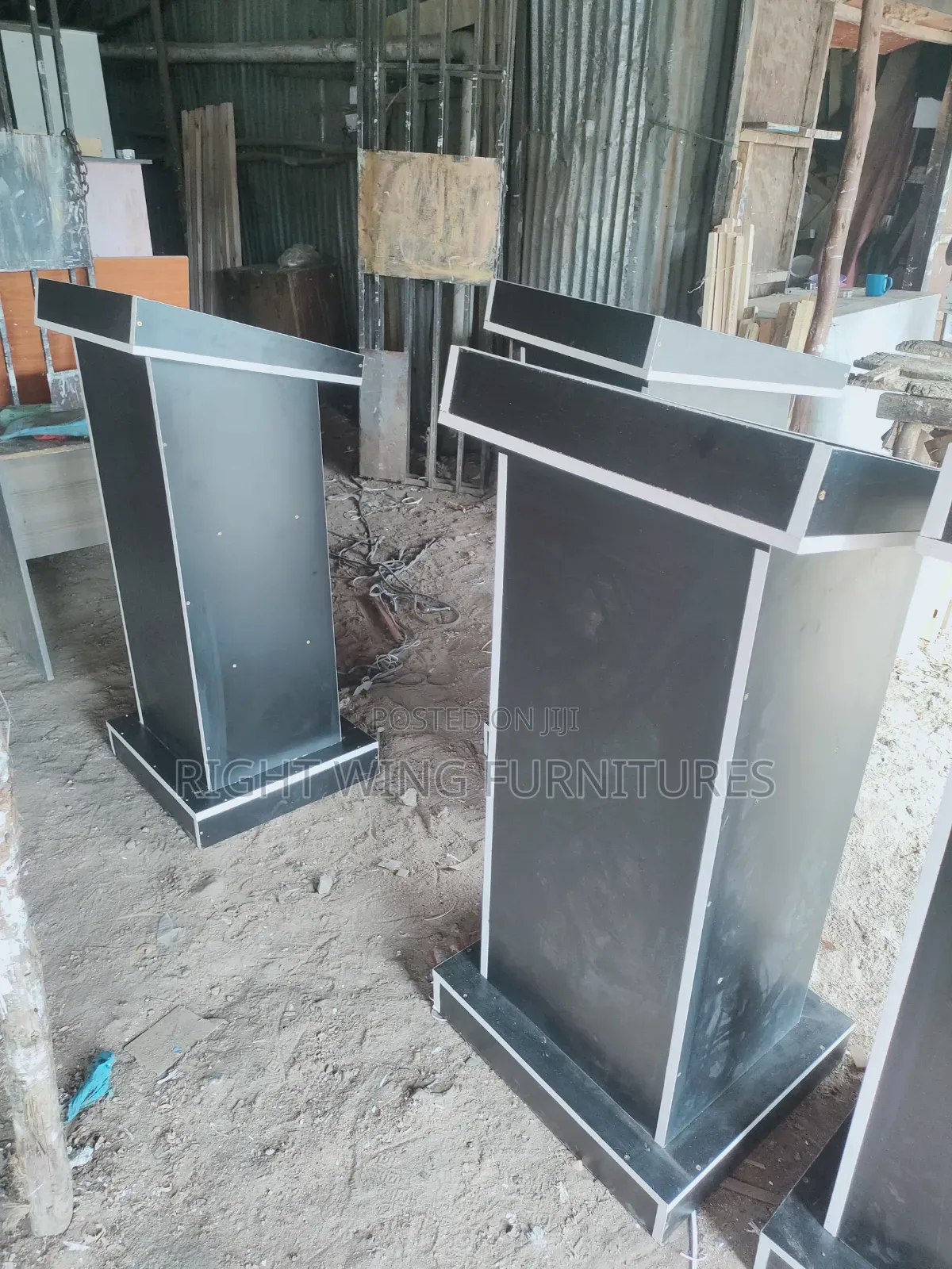 Black Podium Pulpit