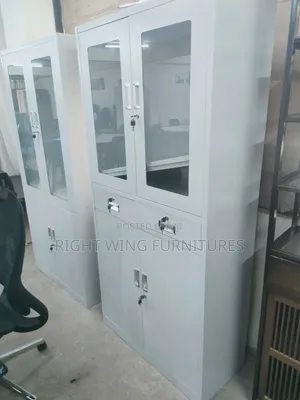 Half Glass 2-Door Cabinet