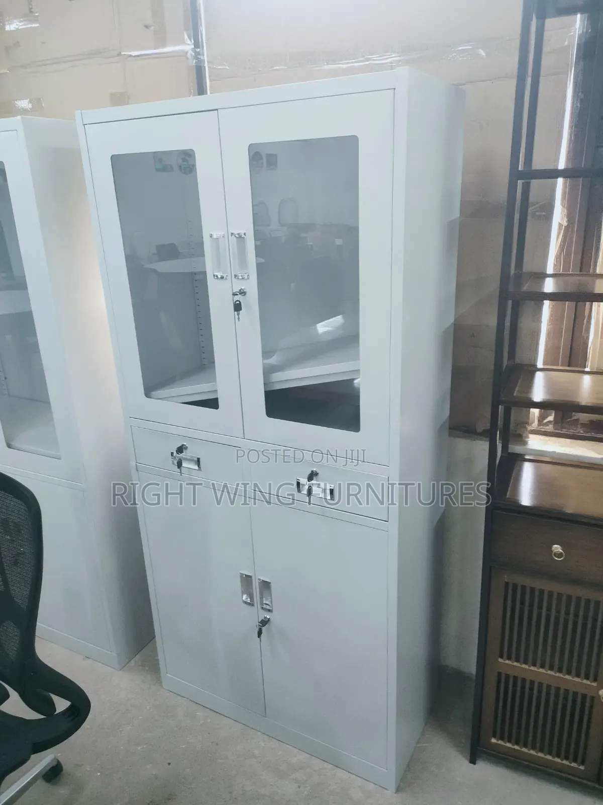 Half Glass 2-Door Cabinet
