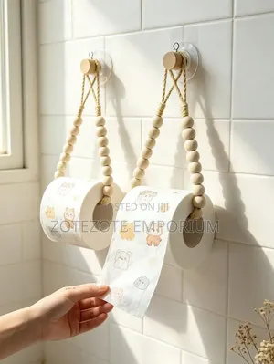 Rope Beaded Toilet Paper Holder