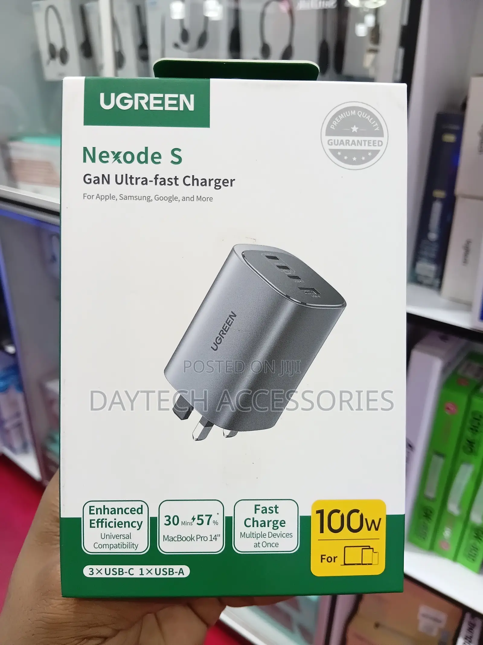 Ugreen Nexode S 100W GaN 4-Port Fast Charger (3x USB-C, 1x USB-A)