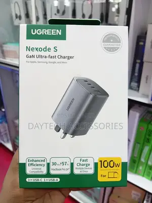 Ugreen Nexode S 100W GaN 4-Port Fast Charger (3x USB-C, 1x USB-A)