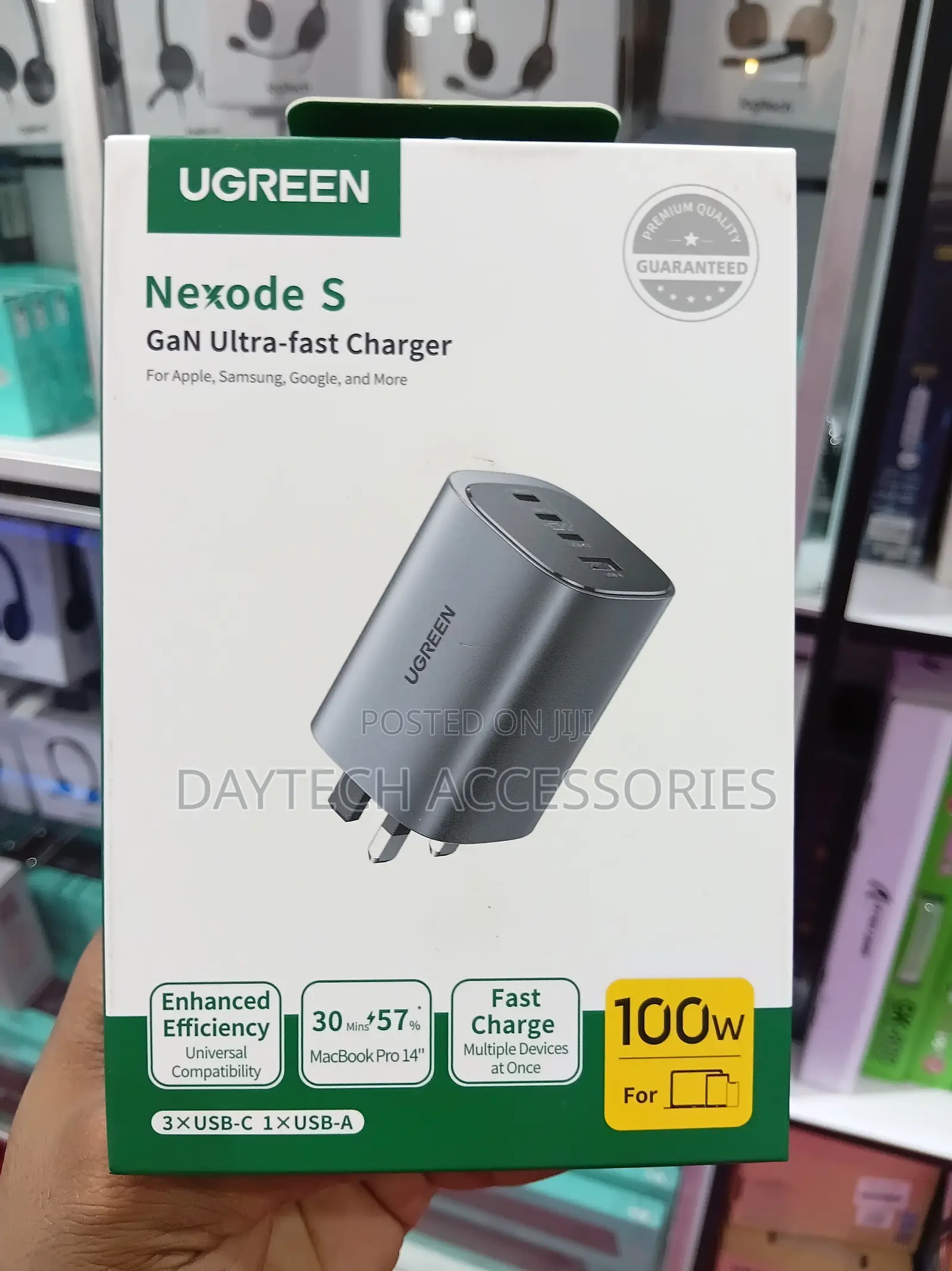 Ugreen Nexode S 100W GaN 4-Port Fast Charger (3x USB-C, 1x USB-A)