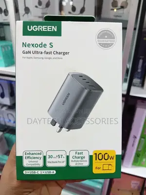 Ugreen Nexode S 100W GaN 4-Port Fast Charger (3x USB-C, 1x USB-A)