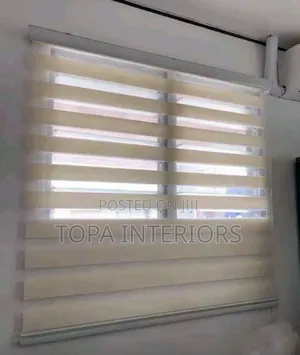 Horizontal Zebra Roller Office Sheer Window Blind Curtains