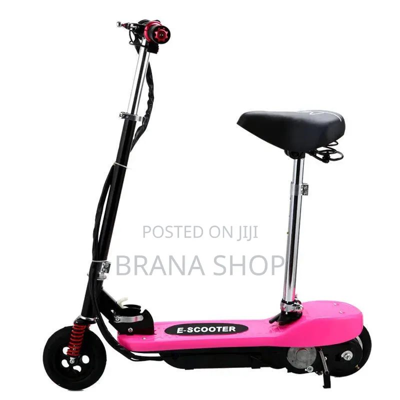Foldable Pink Electric Scooter – Smooth City Outdoor Ride 