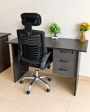 Modern Office Desk and Mesh Chair