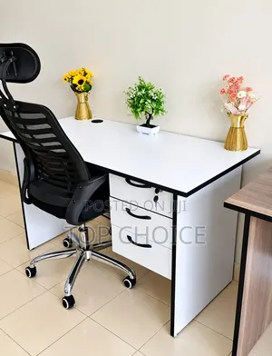 Modern Office Desk and Mesh Chair