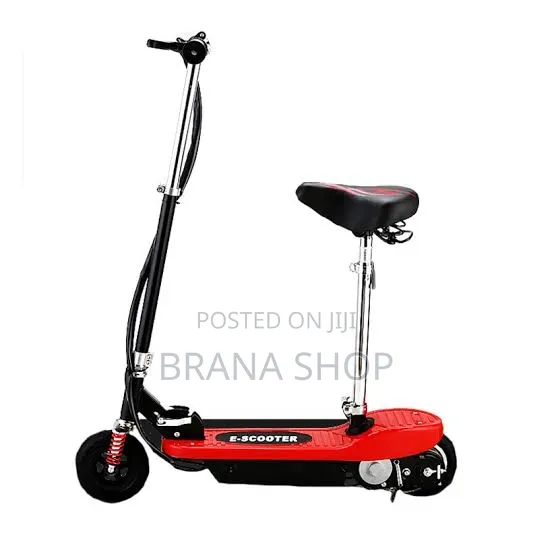 Sporty Red Electric Scooter – Foldable Outdoor Ride 