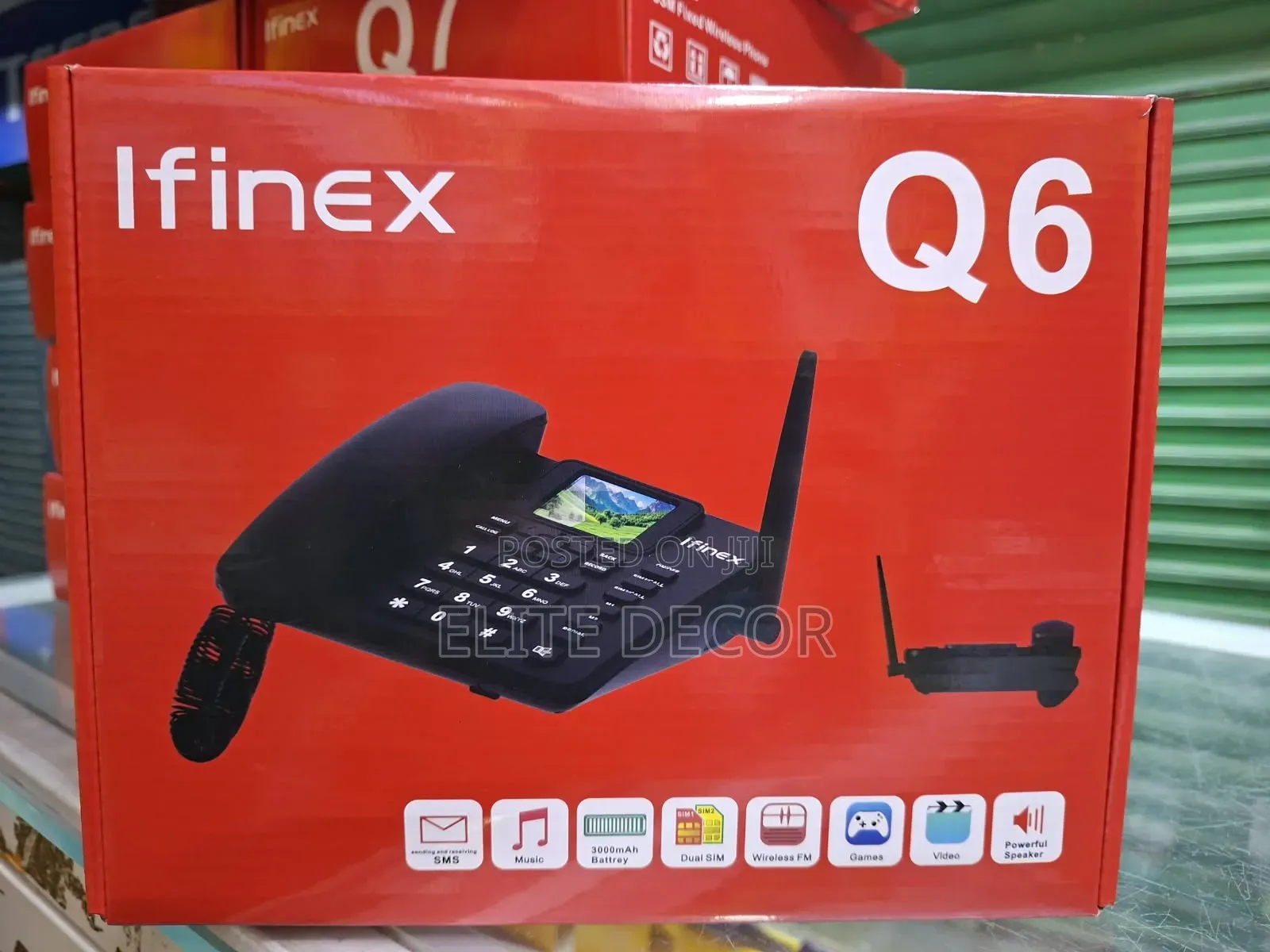 Ifinex Q6 Dual SIM GSM Fixed Wireless Desktop Phone – 3000mAh