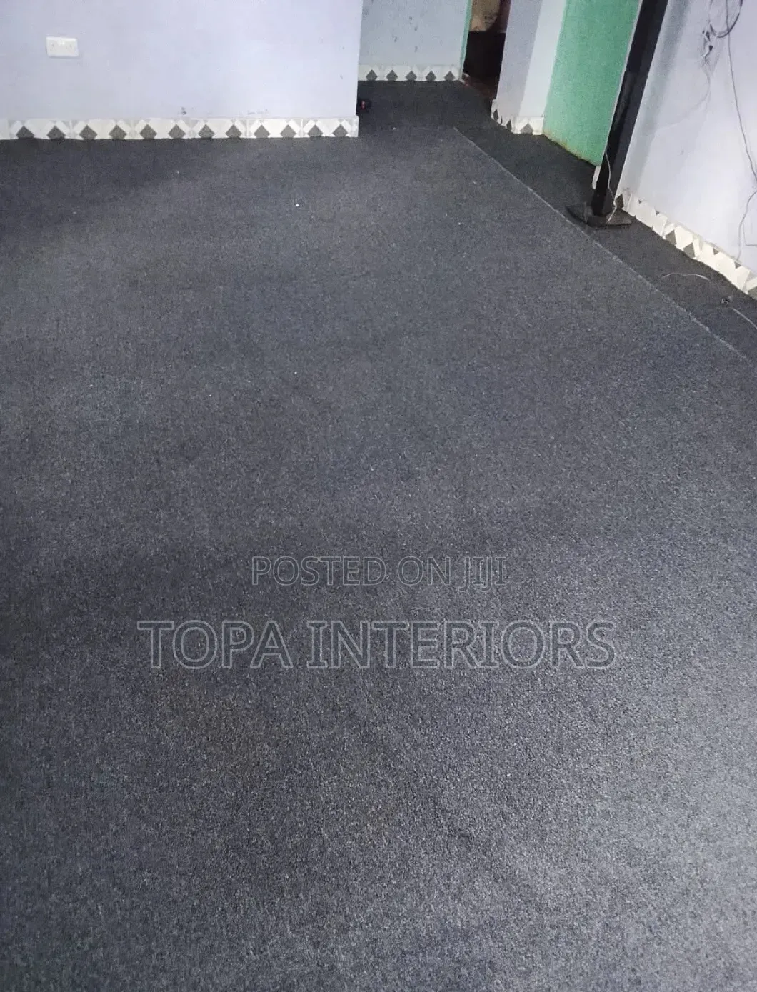 Delta 4mm Thick Easy to Clean Black Wall to Wall Carpets