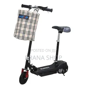 Premium Black Electric Scooter – Rugged Foldable Design 