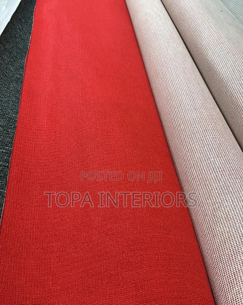 4mm Thick Easy to Clean Delta Red Wall to Wall Floor Carpets