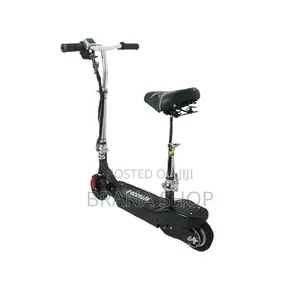 Sleek Black Electric Scooter – Foldable City Rider **