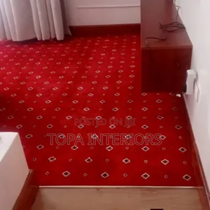 Dotted Red Floor Carpets for Wall to Wall Office and Home Flooring