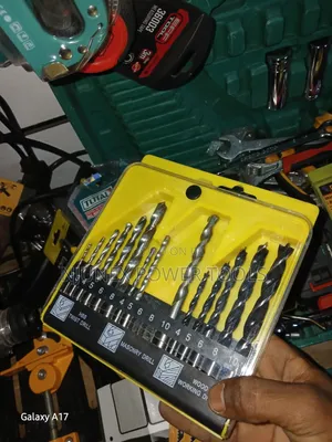 16-Piece Multi-Purpose Twist Drill Bit Set in a Yellow Case,