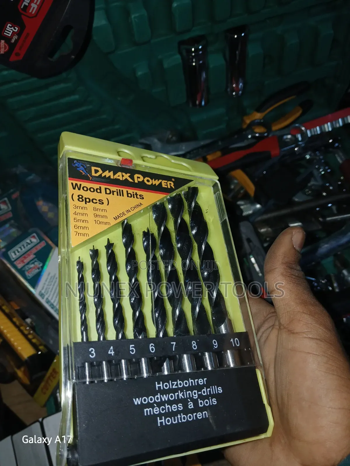8-Piece Set of Dmax Power Wood Drill Bits