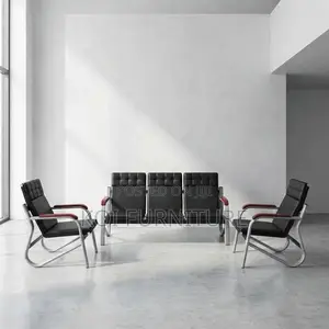 Office Sofa; Five Seaters Trendy Modern Ergonomic Leather Sofa Set