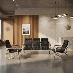 Office Sofa; Five Seaters Trendy Modern Ergonomic Leather Sofa Set