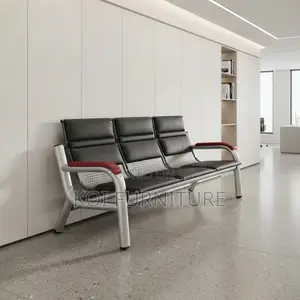 Office Sofa; Five Seaters Trendy Modern Ergonomic Leather Sofa Set