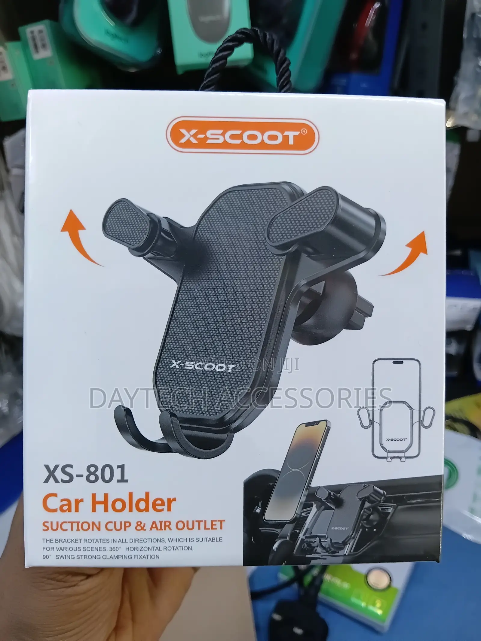X Scoot XS-801 Car Phone Holder - 360 Degree Rotation.