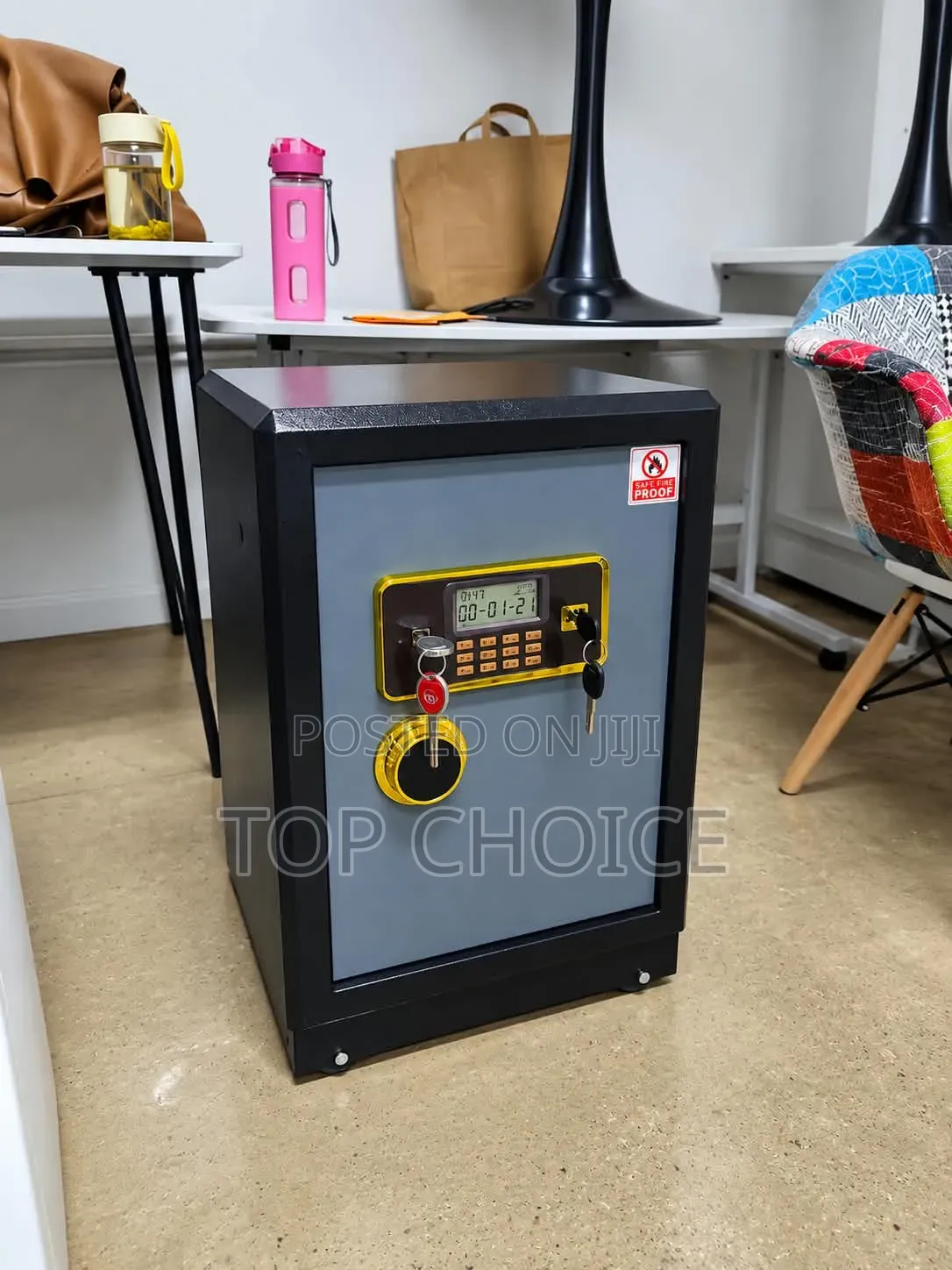 Fireproof Digital Safe – Electronic Security Safe Box With Key Lock