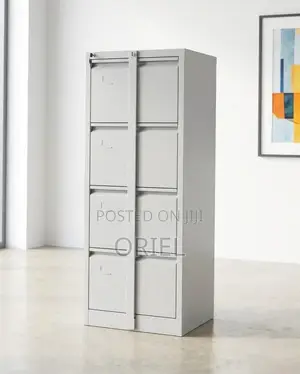 Office Cabinet : 4-Drawer Filing Cabinet With Lock