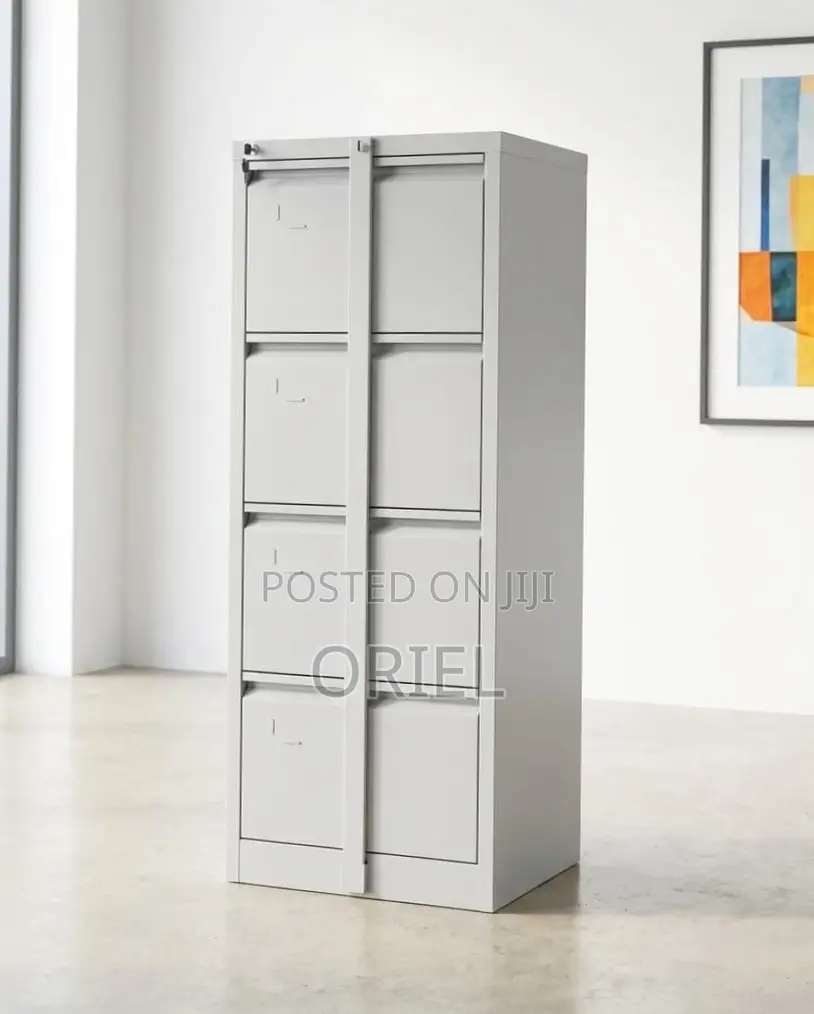 Office Cabinet : 4-Drawer Filing Cabinet With Lock
