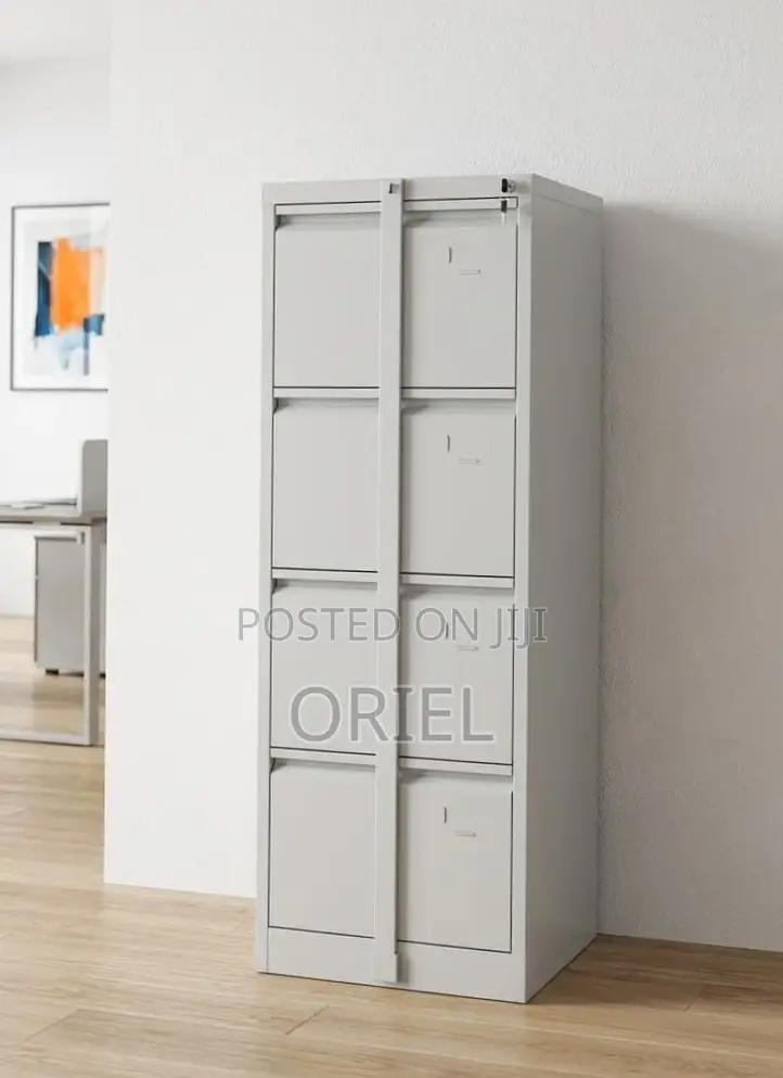 Office Cabinet : 4-Drawer Filing Cabinet With Lock